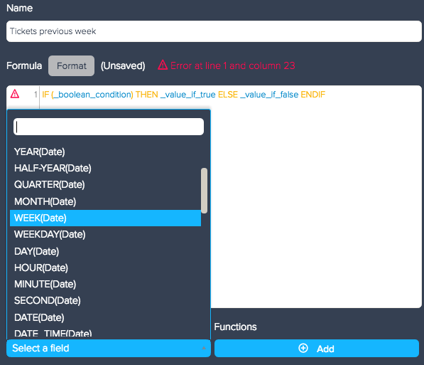 Utilisation des dates dans les fonctions BIME