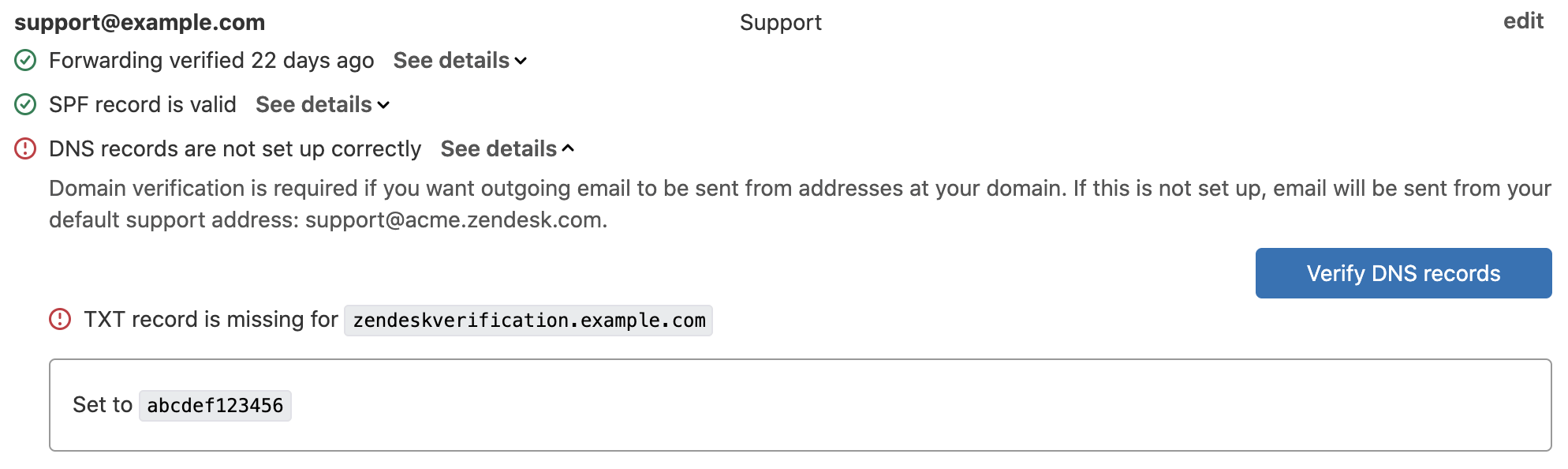 Allowing Zendesk to send email on behalf of your email domain Zendesk