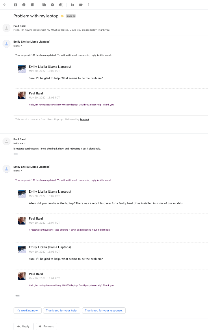 Understanding simplified email threading Zendesk help