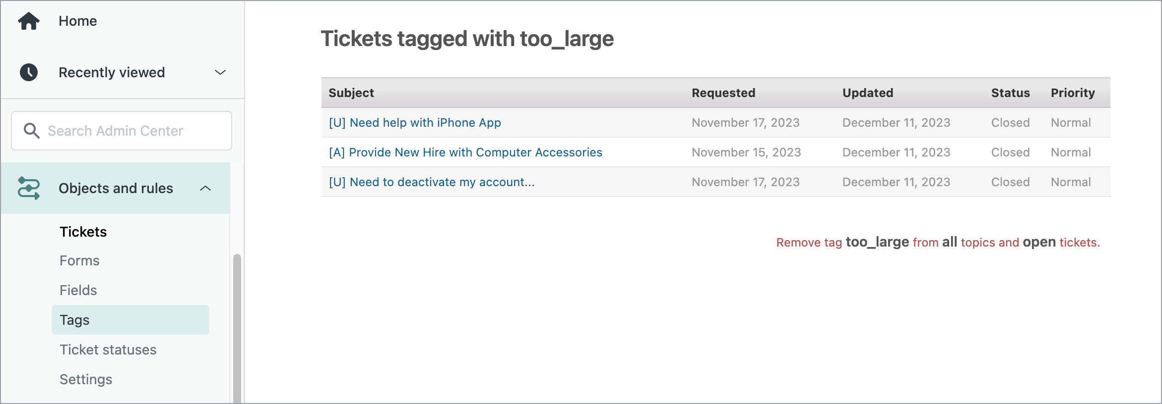 Managing ticket tags Zendesk help