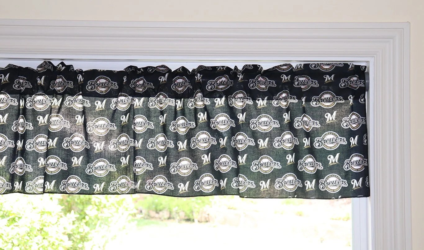 Milwaukee Brewers Window Curtain / Valance Zen Creative Designs