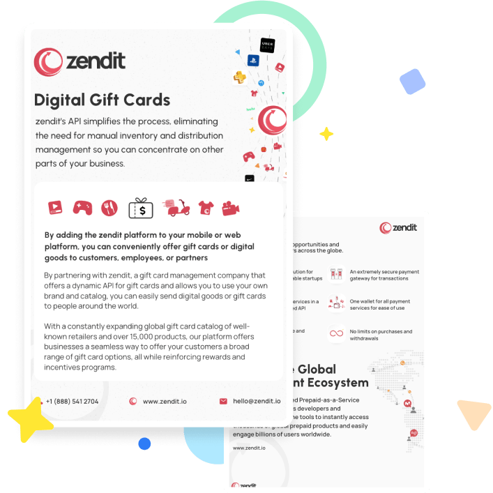 Digital Gift Cards zendit