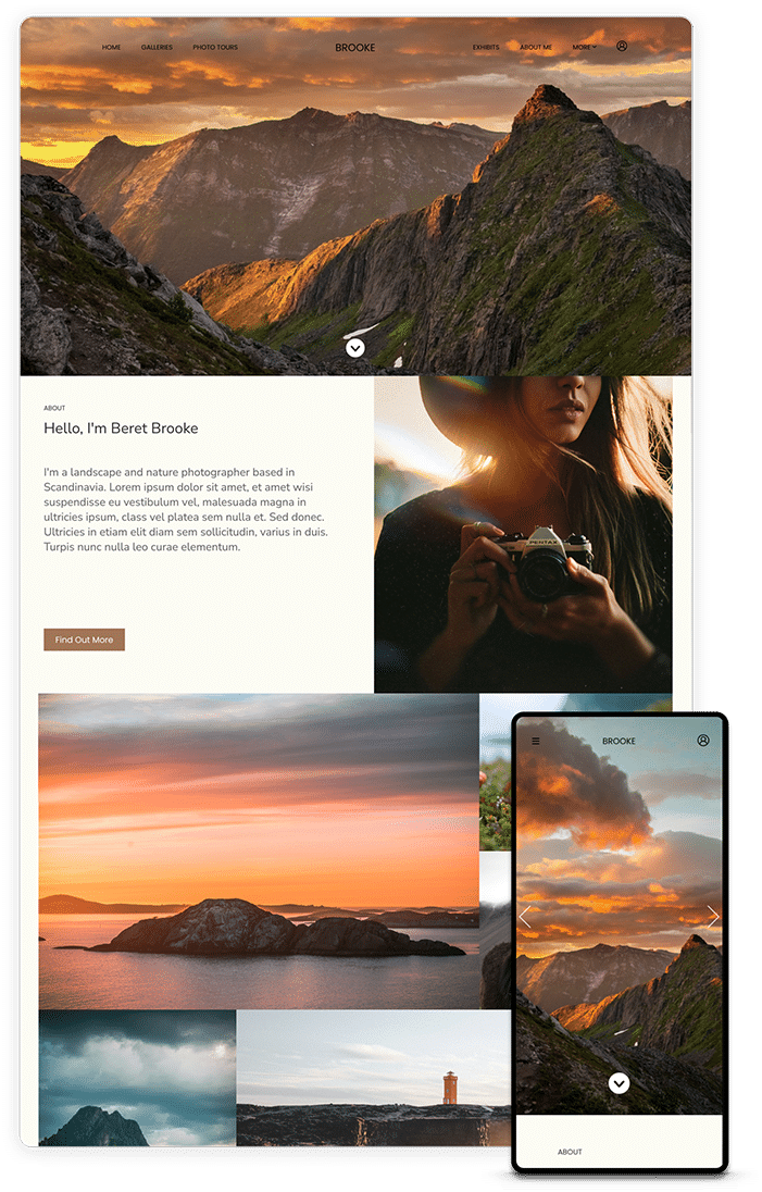 Customisable Photography site Templates Zenfolio