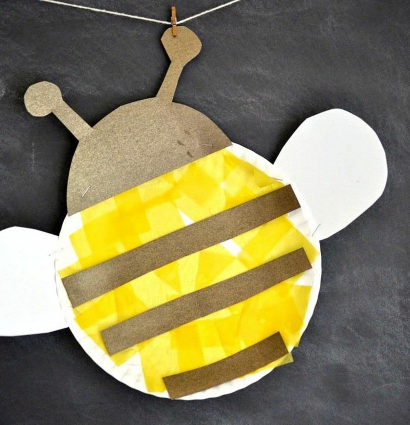 Bienen basteln mit Kindern fröhliche Ideen zum Nachmachen