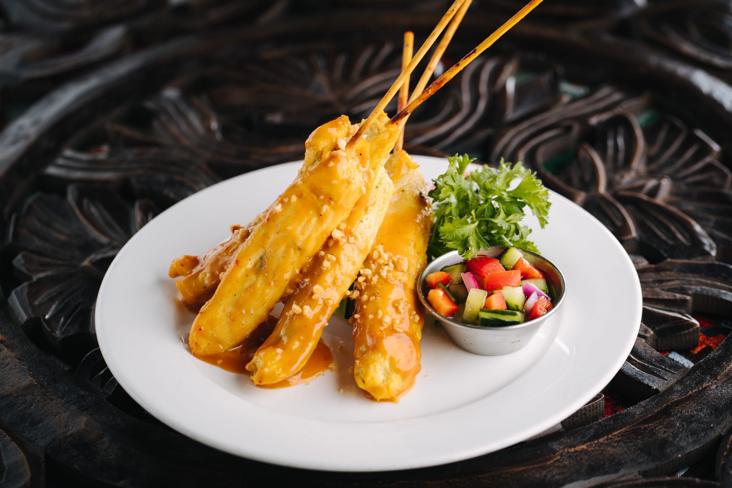 Chicken or Tofu Satay Zenna Restaurant