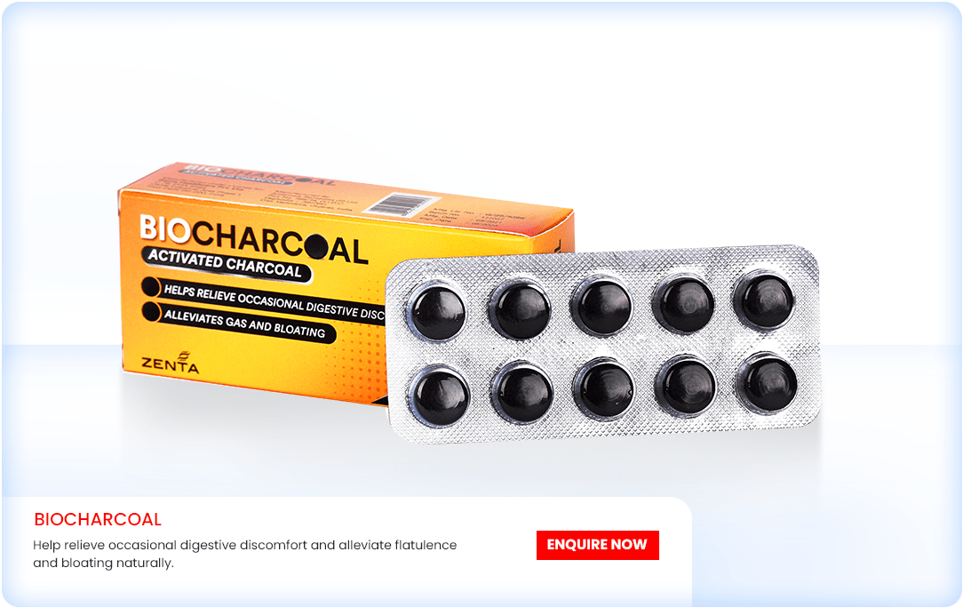 Biocharcoal Tablets I Instantly alleviates gas and bloating issues I