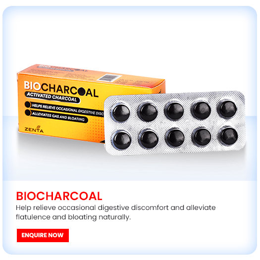 Biocharcoal Tablets I Instantly alleviates gas and bloating issues I