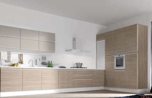 L Modular Kitchen With A Tall Unit Zenterior