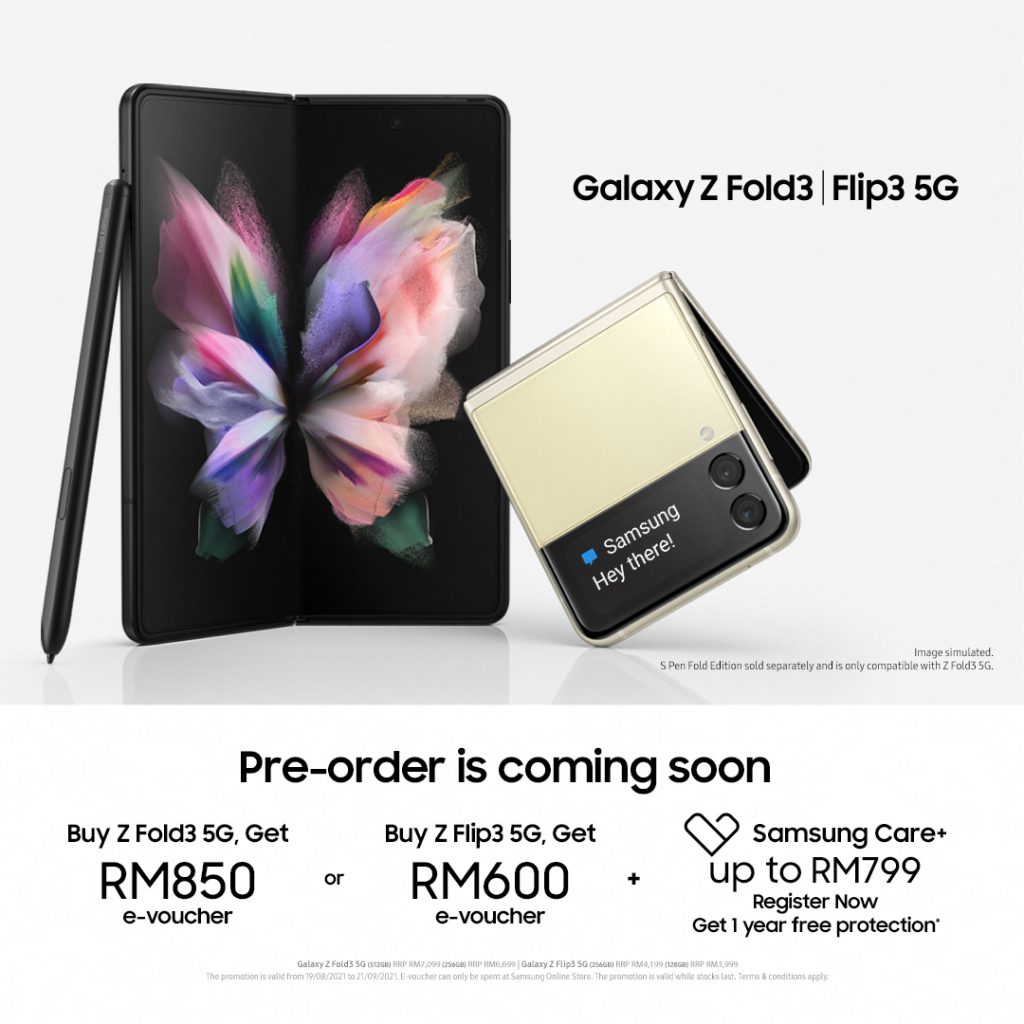 Official Malaysia Preorder price for Galaxy Z Fold3