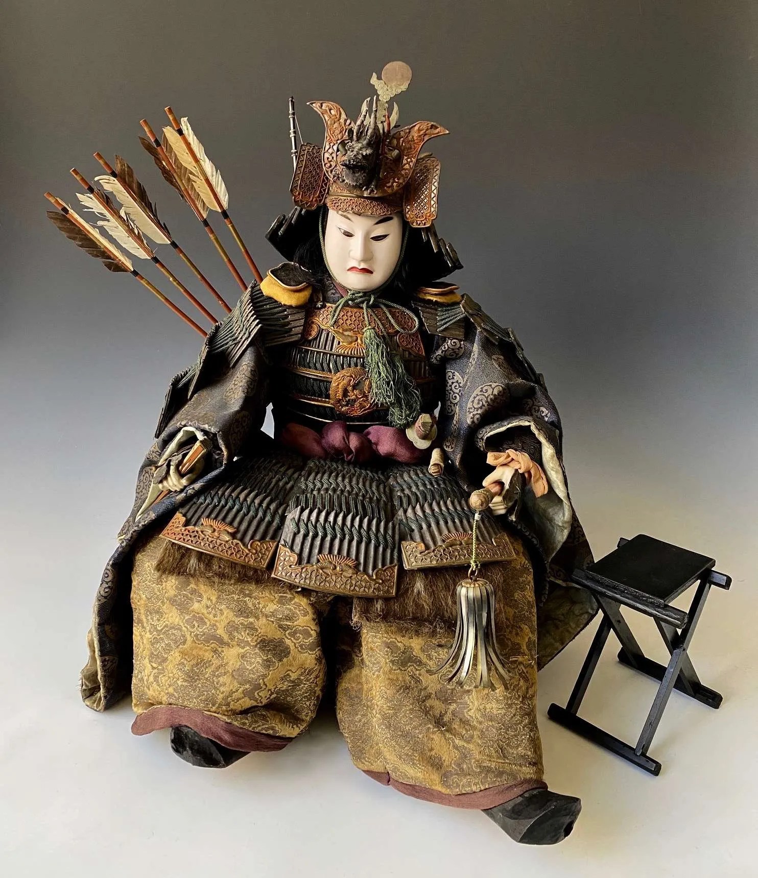 Japanese Mushaningyo Samurai Doll, Edo Period Zentner Collection