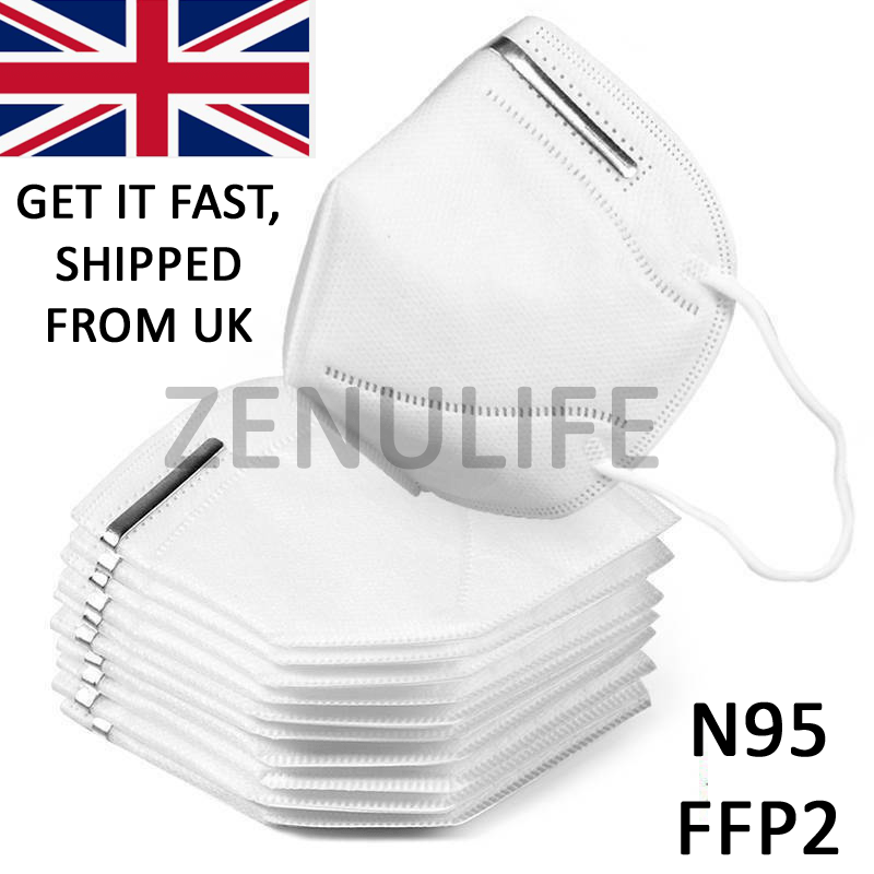 N95 FFP2 Face Mask UK Stock Virus Respirator Reusable Dust Air