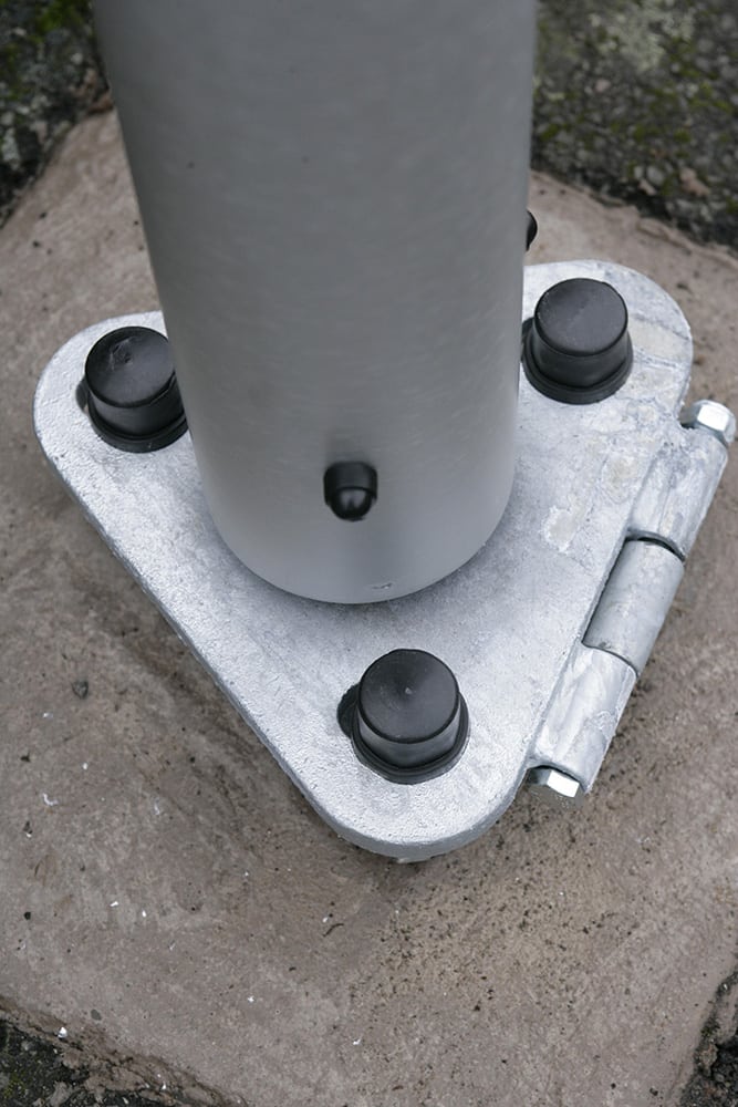 Rotatrax,a rotating flagpole available from Zephyr with a sliding flag