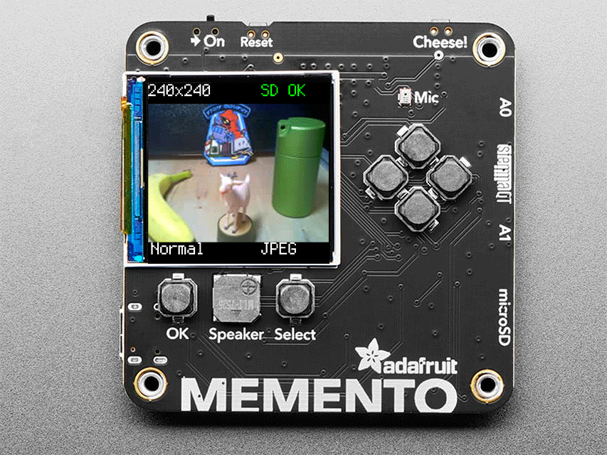 Adafruit MEMENTO Camera Board Guide Update adafruit Plato Data