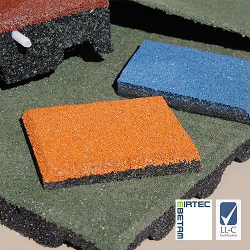 Rubber tile outdoor safety floor Πιστοποιημένα