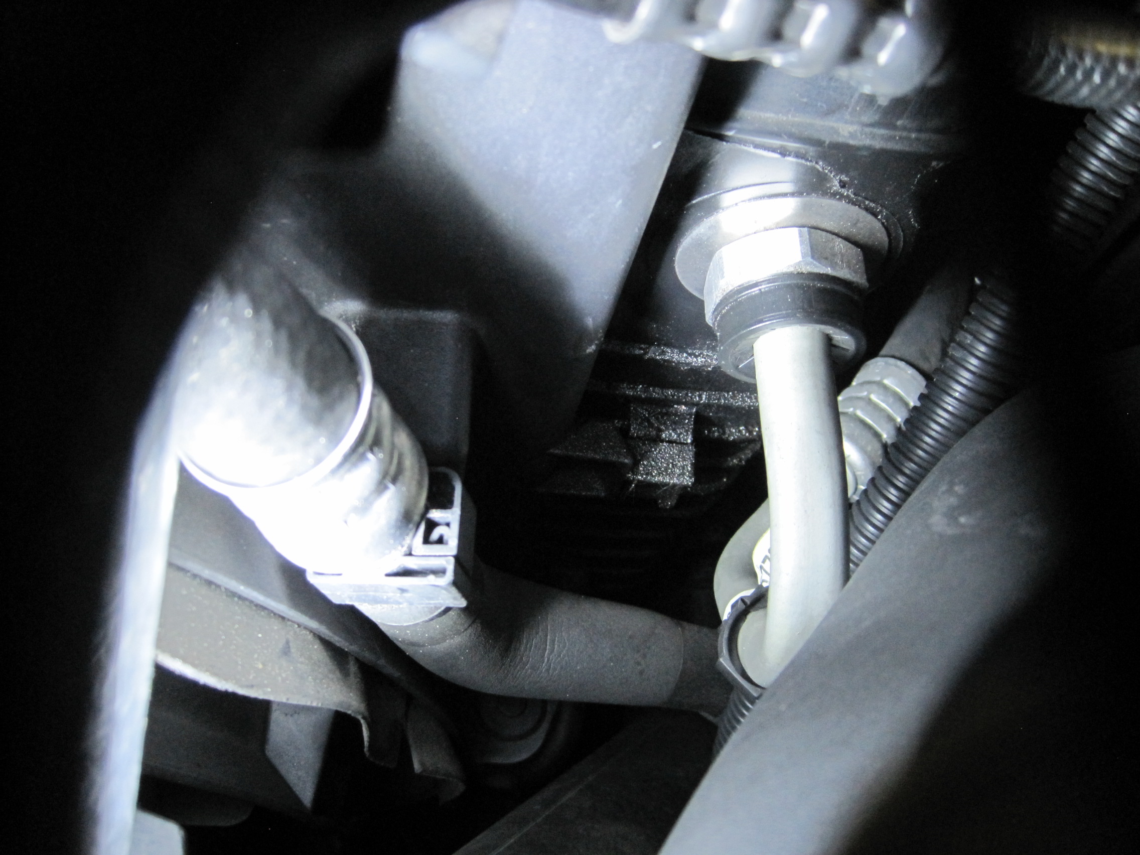 Leak Transmission cooler line from radiator to external cooler