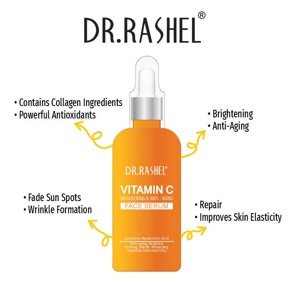 Dr. Rashel Vitamin C Face Serum For Brightening & AntiAging Orange50