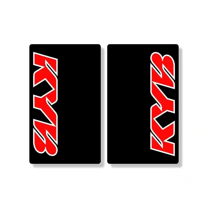 KYB UPPER FORK DECALS / BLACKRED ZERO9 MX GRAPHICS