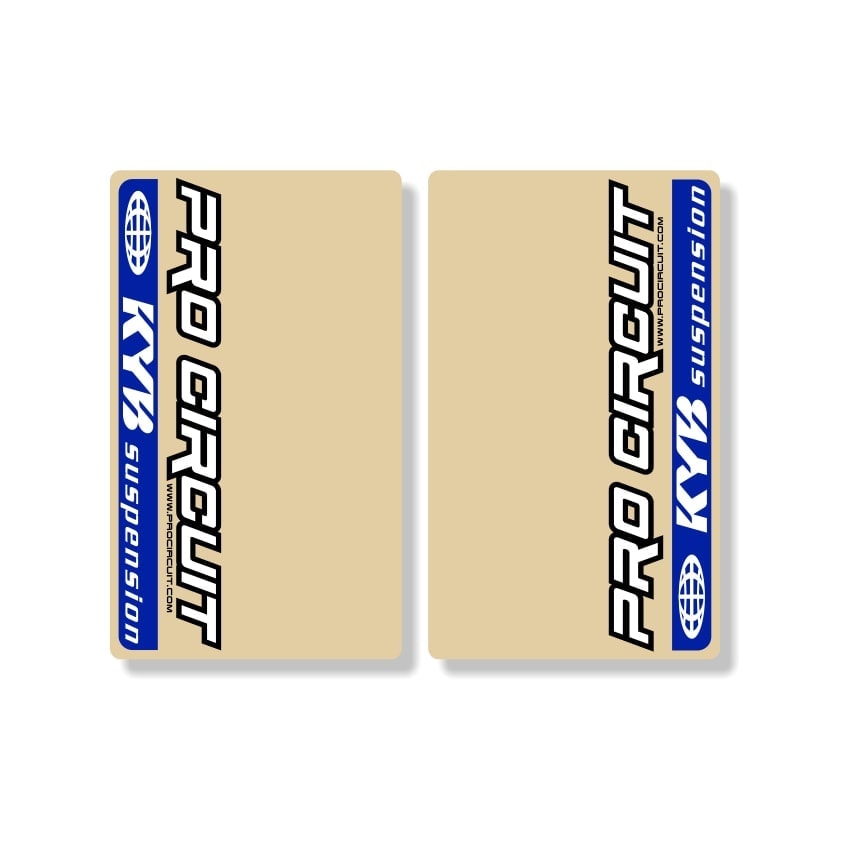 KYB PRO CIRCUIT UPPER FORK DECALS / CLEARBLUE ZERO9 MX GRAPHICS
