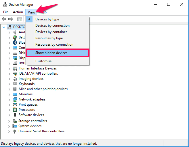No Sound, video and game controllers in Device Manager Windows 10
