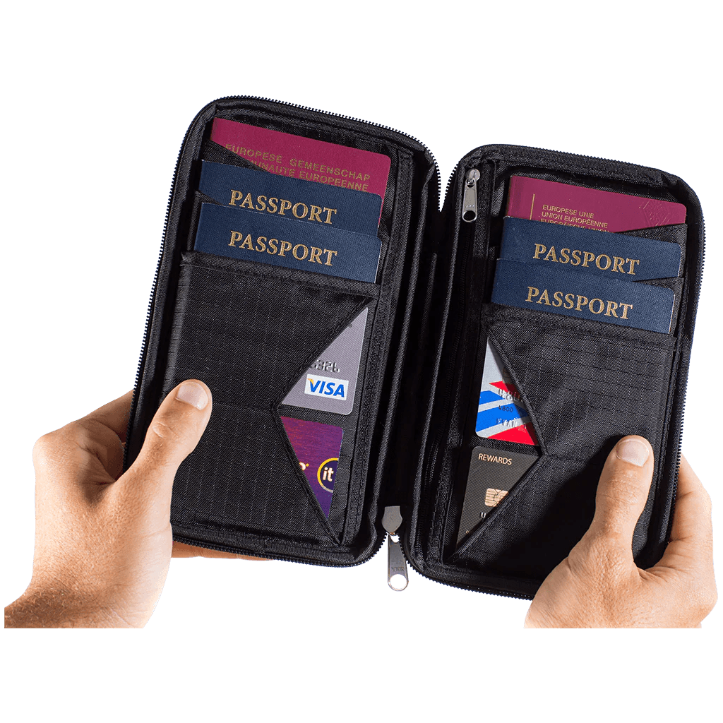 RFID Blocking Multiple Passport Holder & Wallet Zero Grid