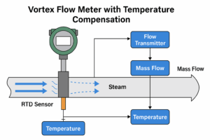 Temperature and Pressure Compensation in Vortex Flowmeters - Just