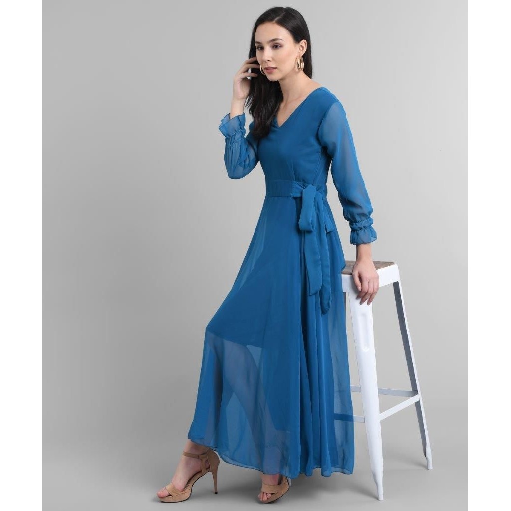 Solid Maxi Dress Zeronear
