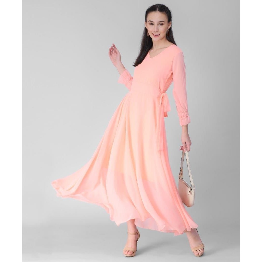 Solid Maxi Dress Zeronear