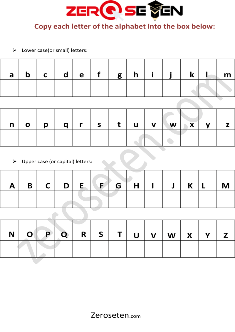 Copy each letter of the alphabet into the box below Zero se Ten Blog