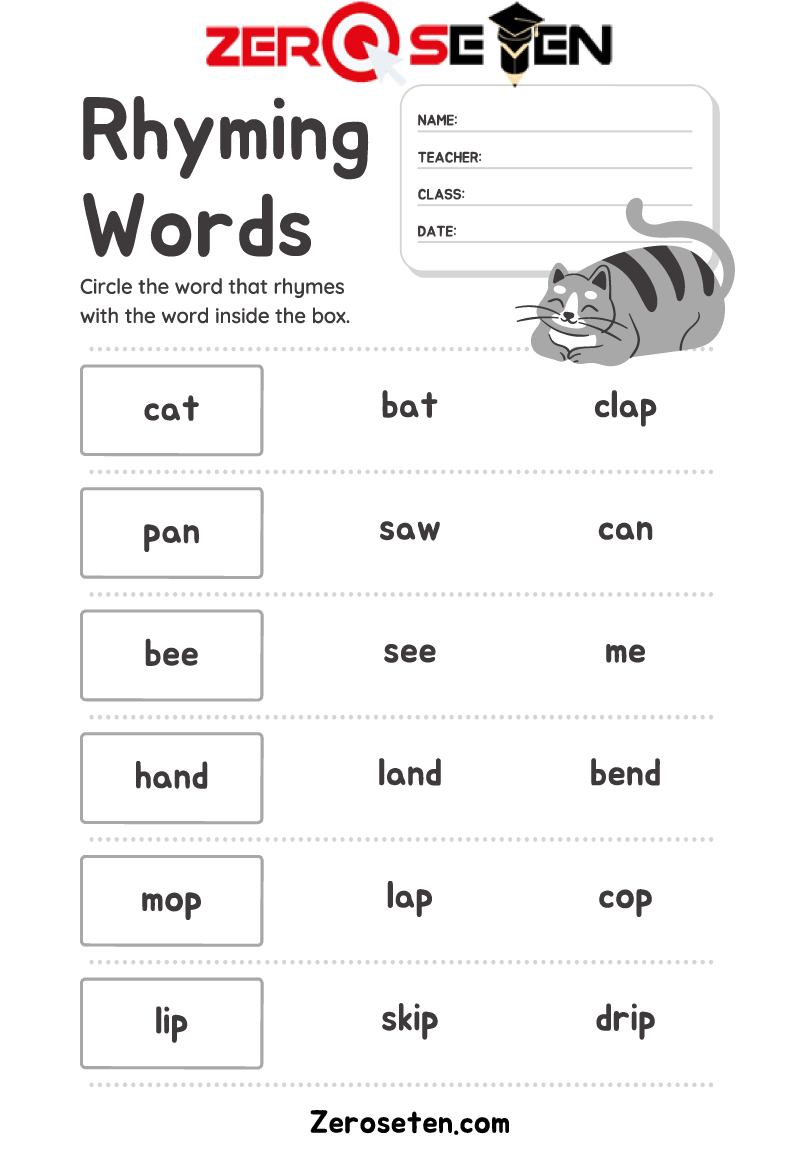 Rhyming words - Zero se Ten Blog