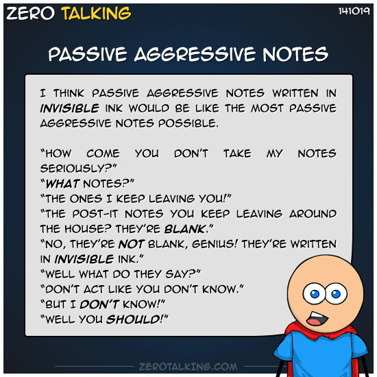 Passive Aggressive Post It Notes Meaning