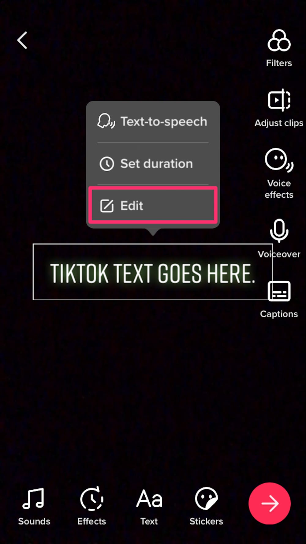 How to Add Text on TikTok Zeru
