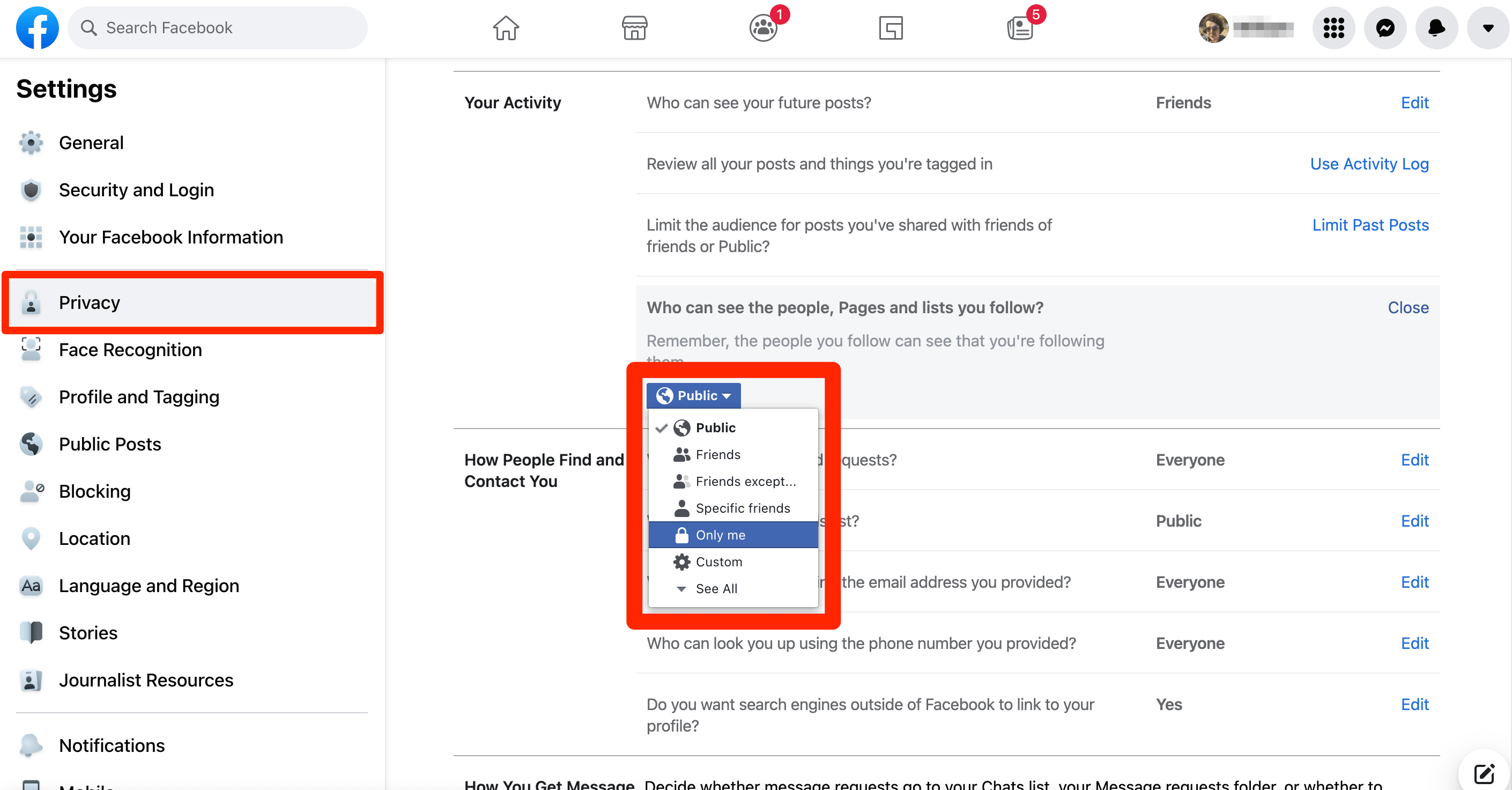 How to Make My Facebook Private Zeru