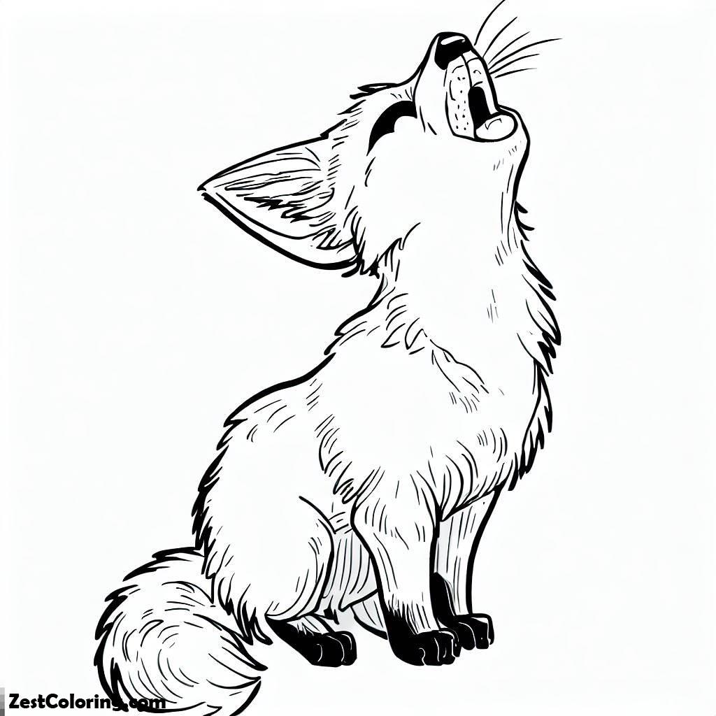 Kit Fox Howling Coloring Pages Coloring for Kids Smart, Creative