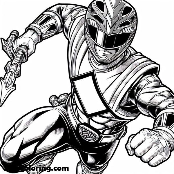 Red Ranger In Power Rangers Ninja Storm Coloring Page Coloring for