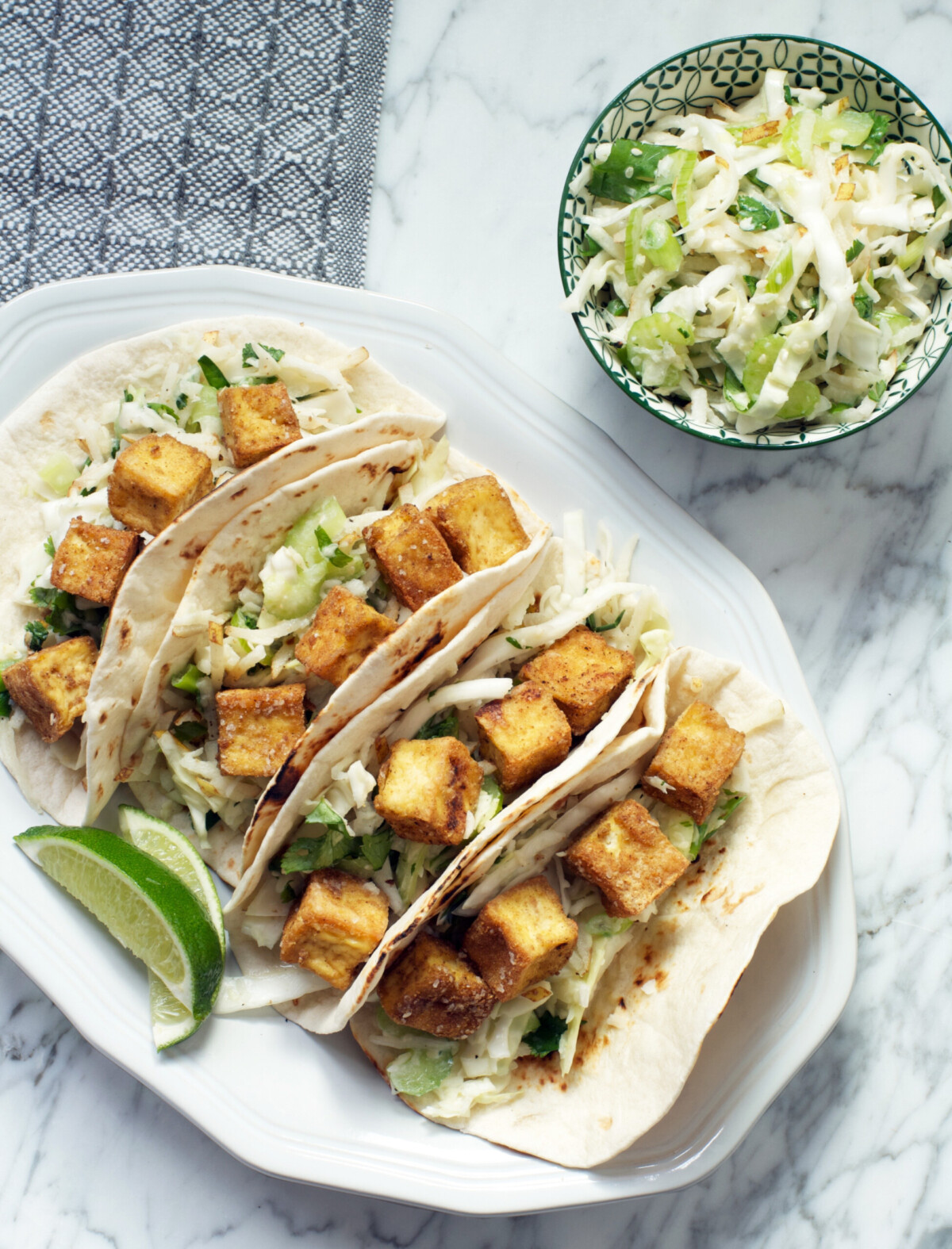 Crispy Tofu Tacos with Asian Pear Slaw — Zestful Kitchen