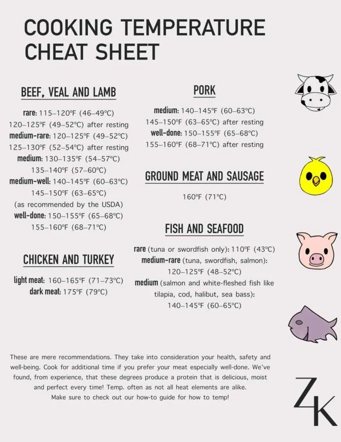Ultimate Internal Temperature Cooking Guide — Zestful Kitchen