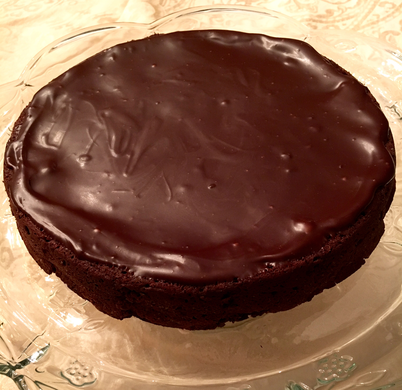 Flourless Chocolate Cake With Ganache Glaze * Zesty Olive Simple