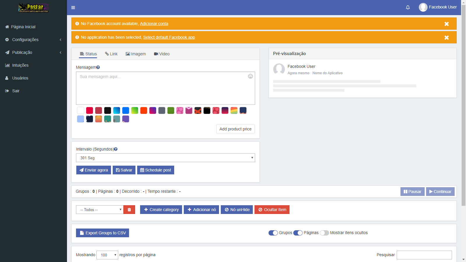 Postador Automático Grupos Facebook Em Php Online