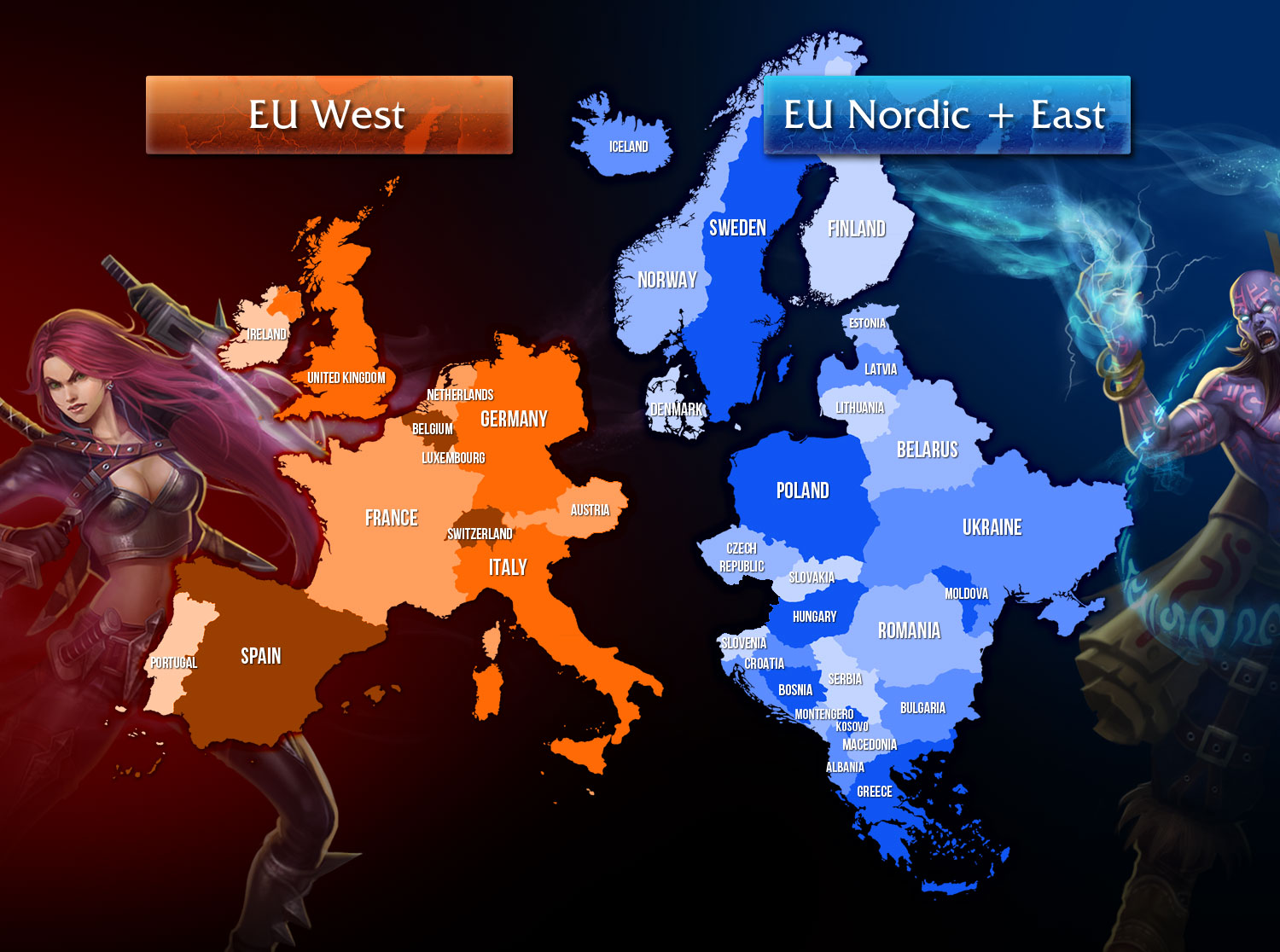League Of Legends Regions Map Playing LoL in Different Regions Don't mention ze WAR!
