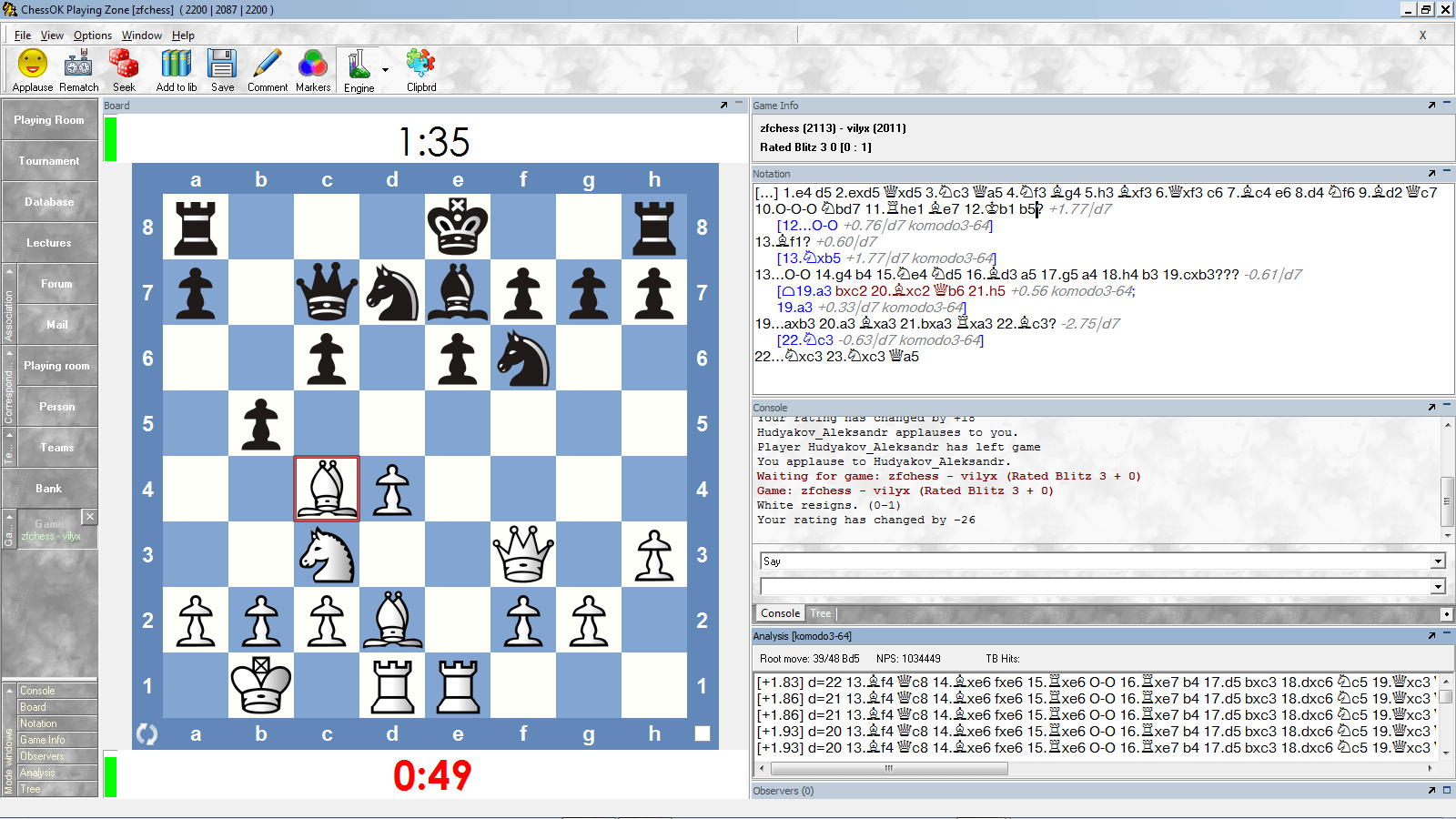 Zarkon Fischer's Guide to Chess Software The best places to play live