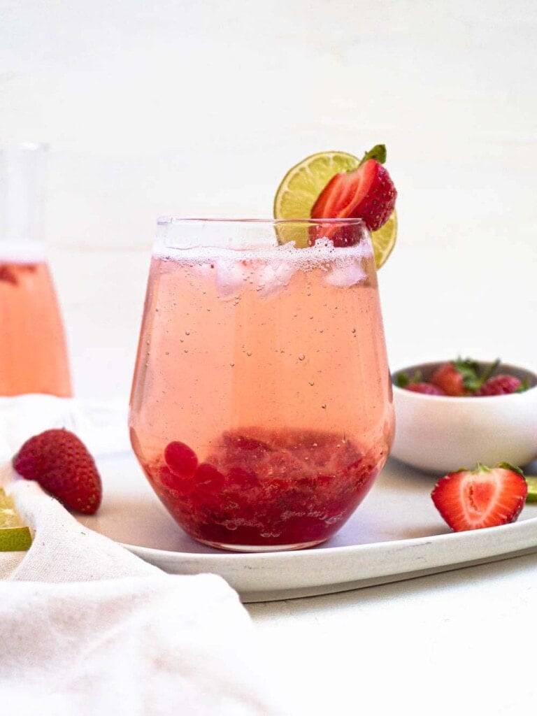 Strawberry and Lime Sparkling Boba Catherine Zhang