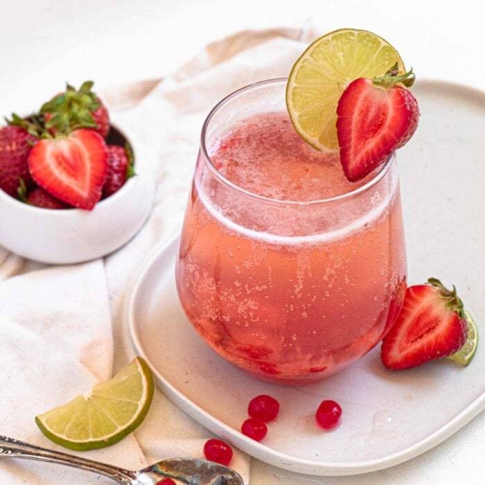 Strawberry and Lime Sparkling Boba Catherine Zhang
