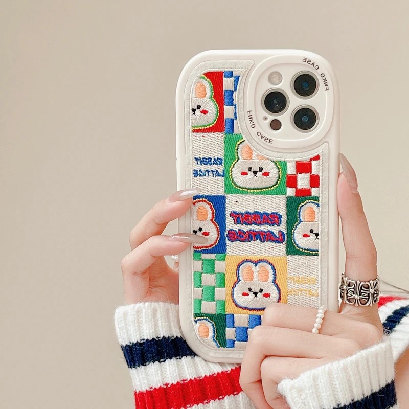 Embroidery Rabbit iPhone Case ZiCASE