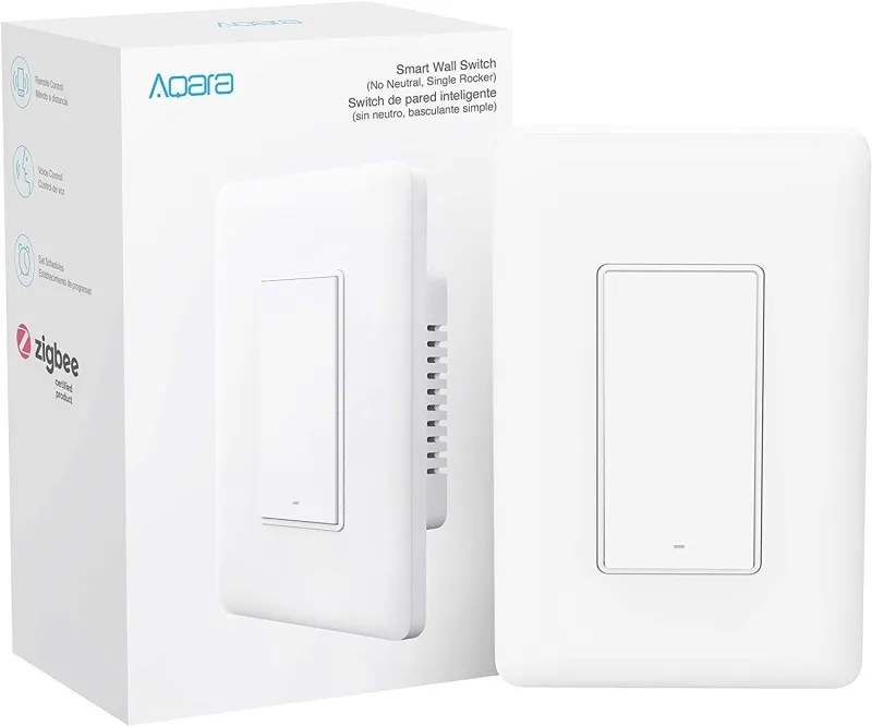 Aqara US Wall Switch (No Neutral, Single Rocker) WSUSC01 Zigbee