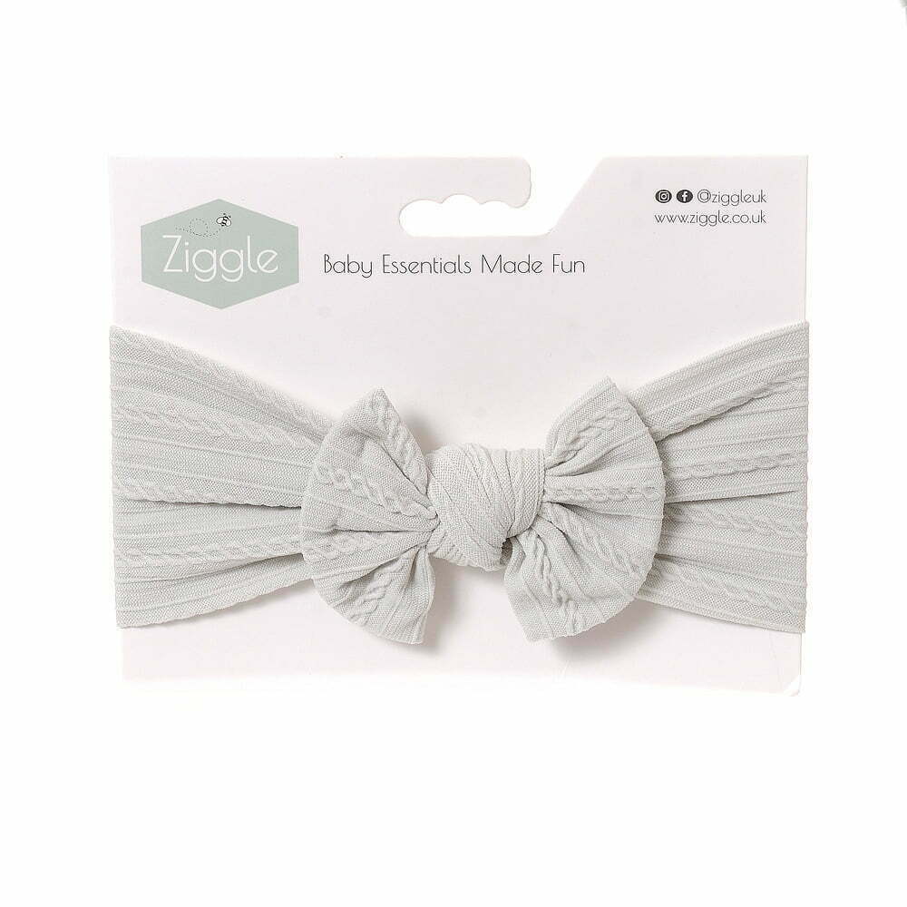 Sage Top Bow Turban Baby Headband Ziggle