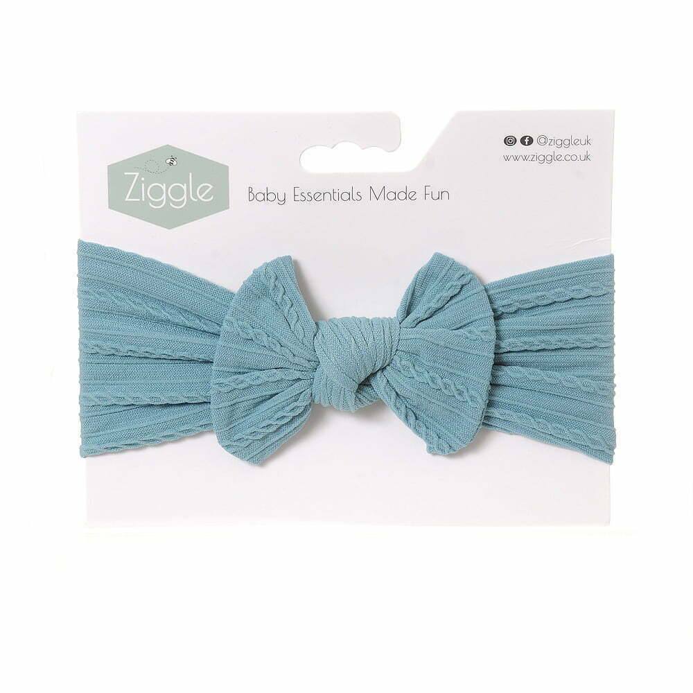 Teal Top Bow Turban Baby Headband Ziggle