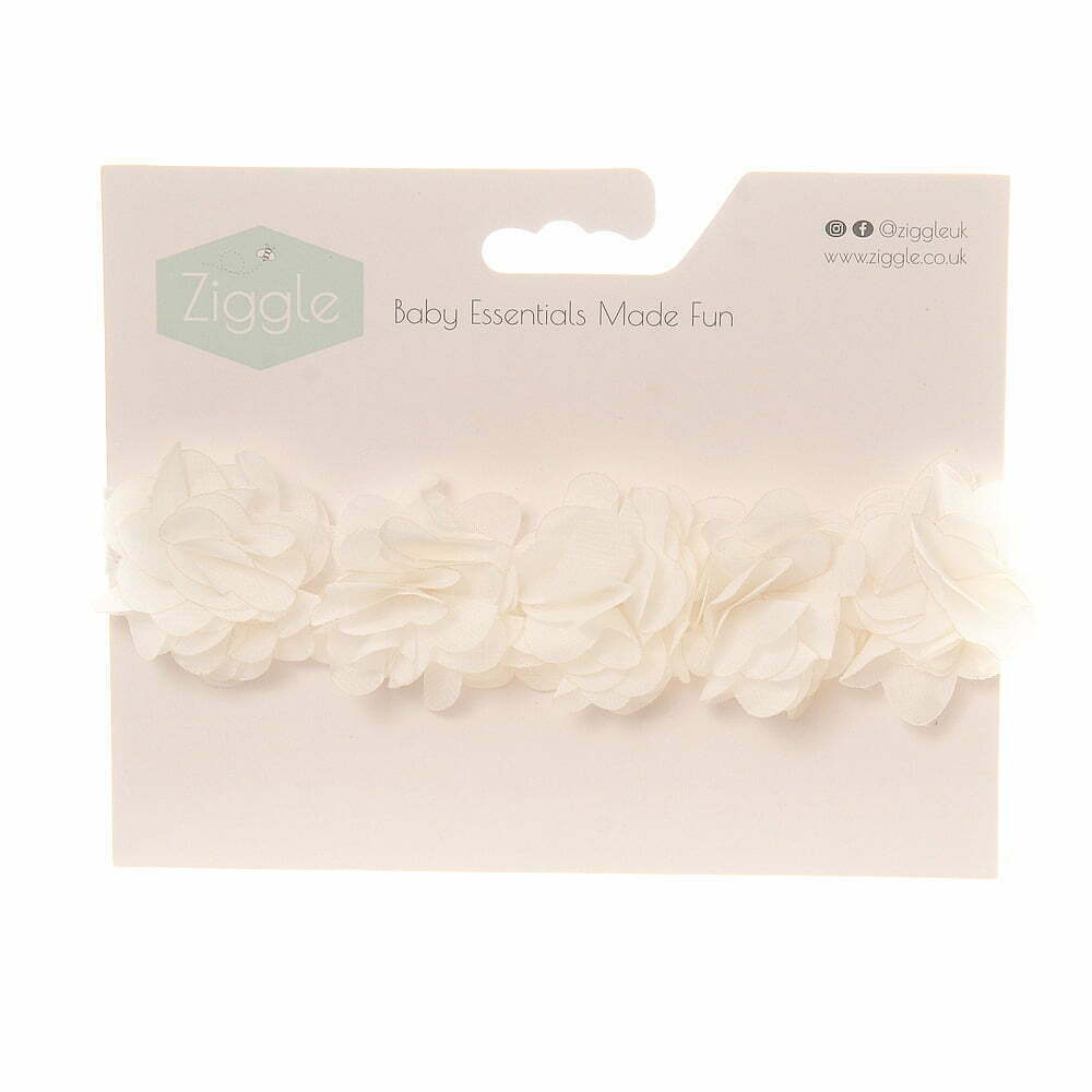 White Flowers Lace Headband Baby Headbands Ziggle