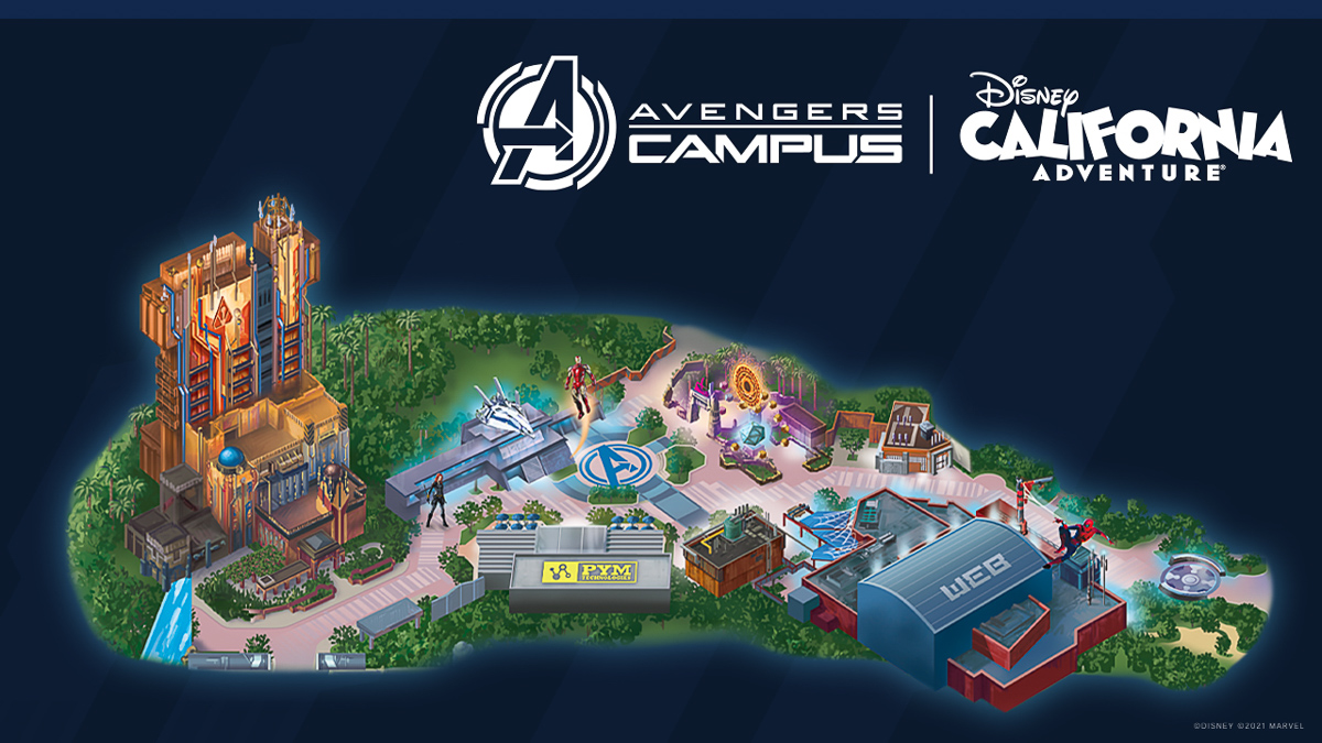 Avengers Campus Map Now Available in Disney California Adventure