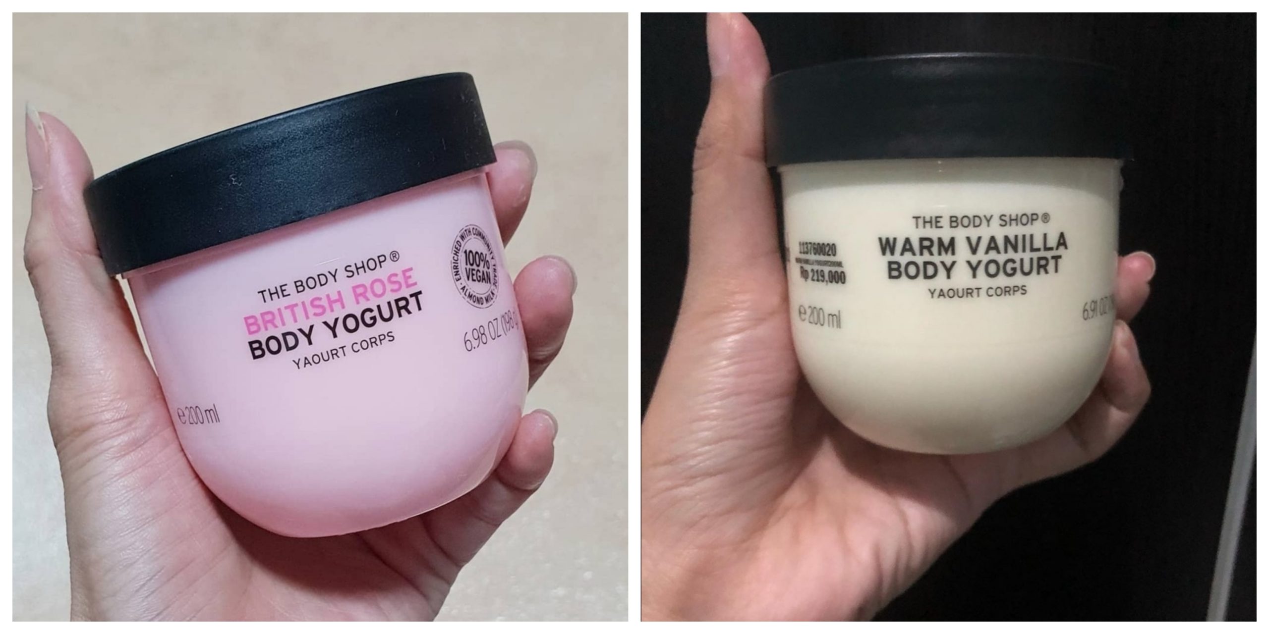 The Body Shop (British Rose & Warm Vanilla) Body Yogurt Review Zig Zac Mania