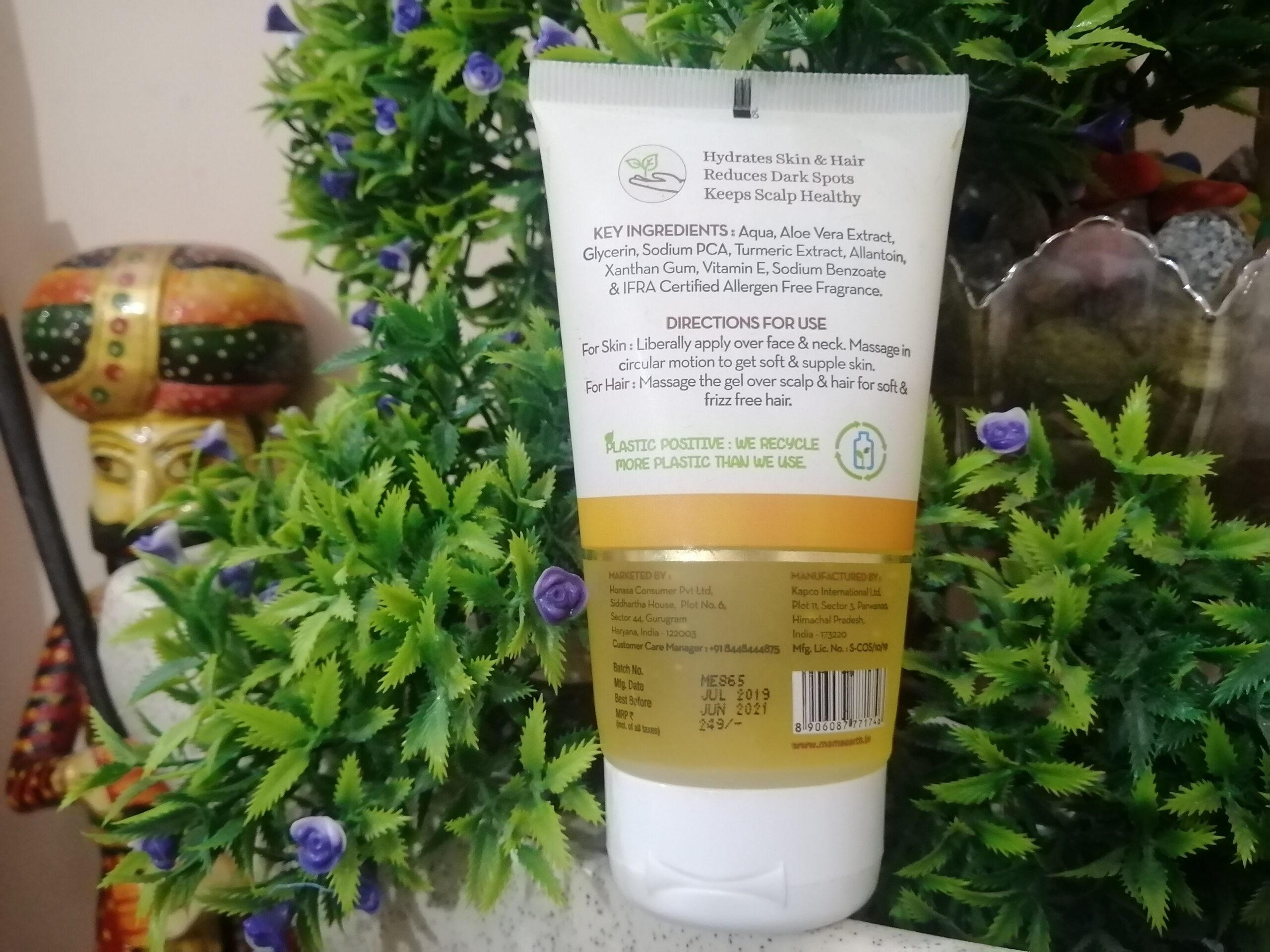 MamaEarth Aloe Turmeric Gel Review Zig Zac Mania